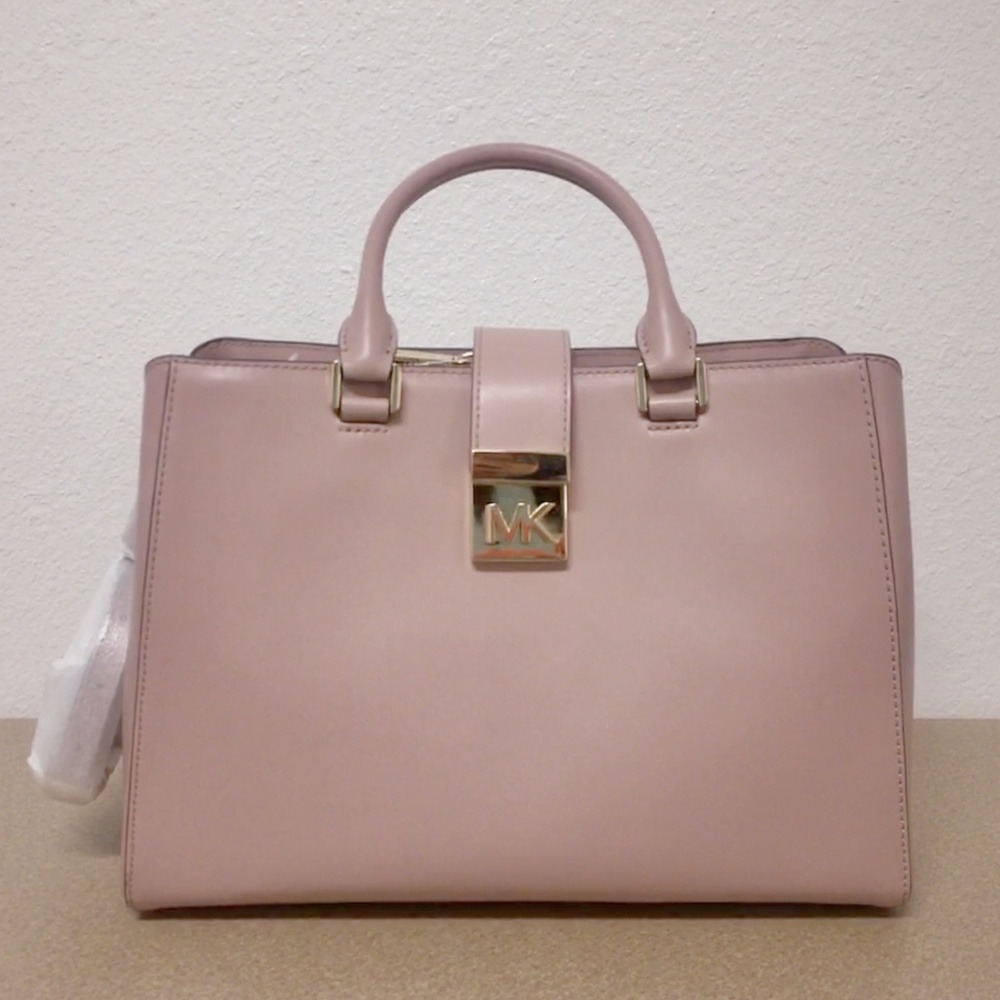 Michael Kors leather belted satchel